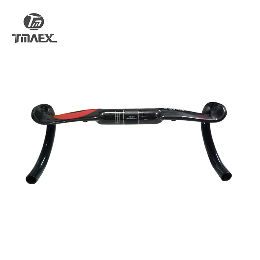 TMAEX-Bicycle Handlebar, Carbon Road Bike Handlebars, Cycling Parts, Bent Handlebars