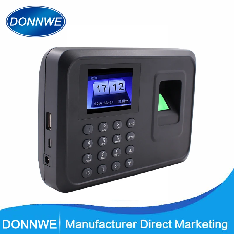 HOT SALE Donnwe F01 Biométrico de impressão digital comparecimento do tempo do relógio & controle de acesso