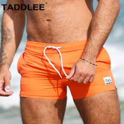 Taddlee Brand Sexy Men's Swimwear Swimsuits Swim Beach Board Shorts Trunks Quick Drying Bathing Suits Surfing Boardshorts Solid