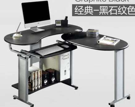 Computer desk.. Double desk corner table table household. Folding mobile environment