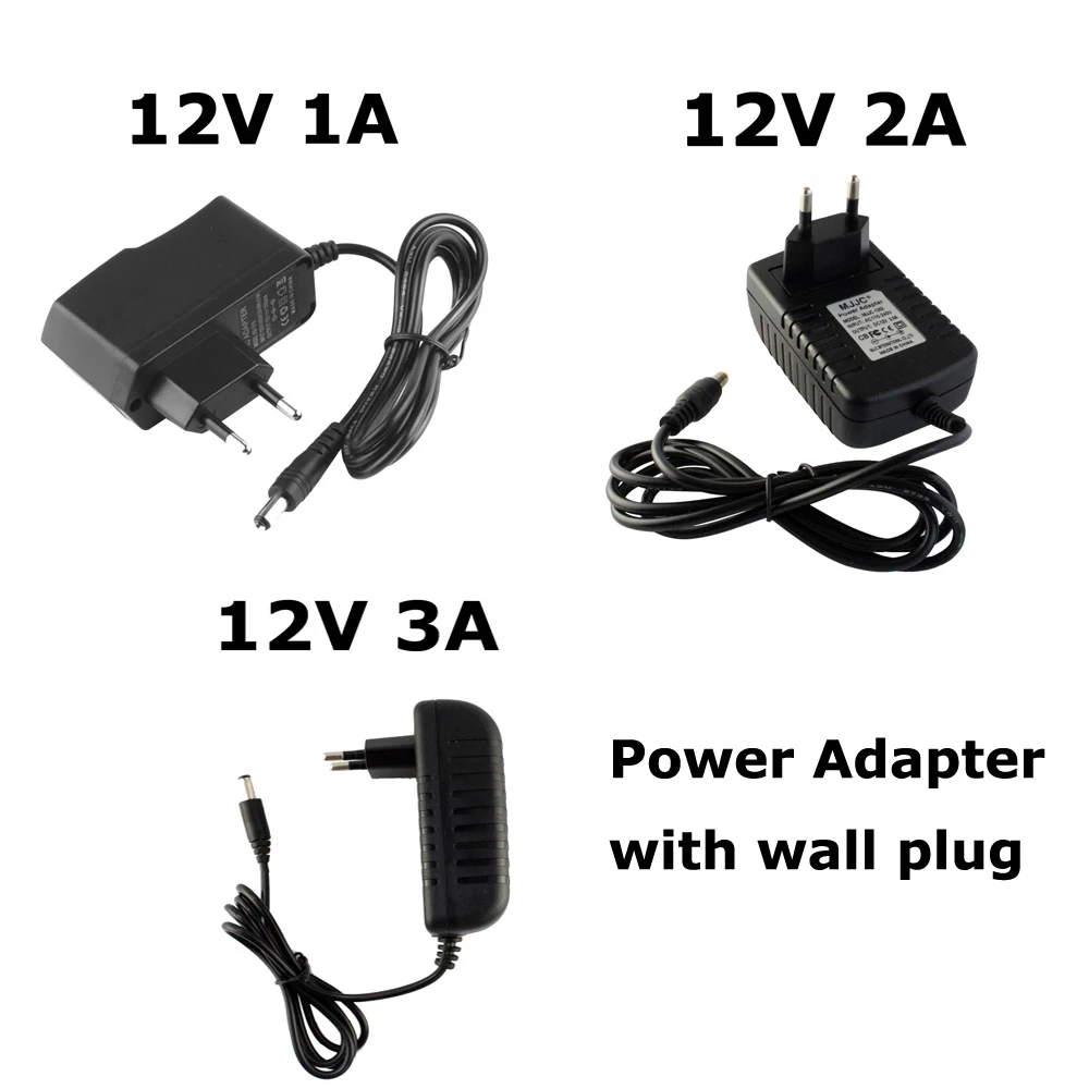 Fuente de alimentación DC 12V 1A 2A 3A 4A 5A 6A 8A 10A 15A transformador de interruptor de controlador LED AC 110V 220V a 12 voltios adaptador de