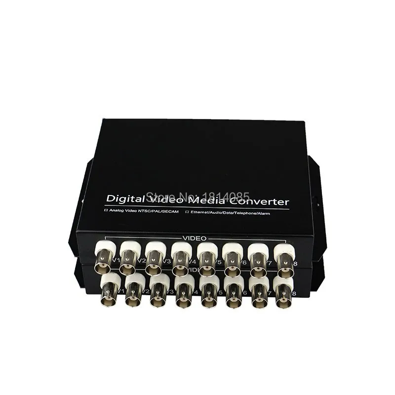 8 channel Digital Video Optical Transceiver Single-fiber single-mode fiber optic converter FC 20KM