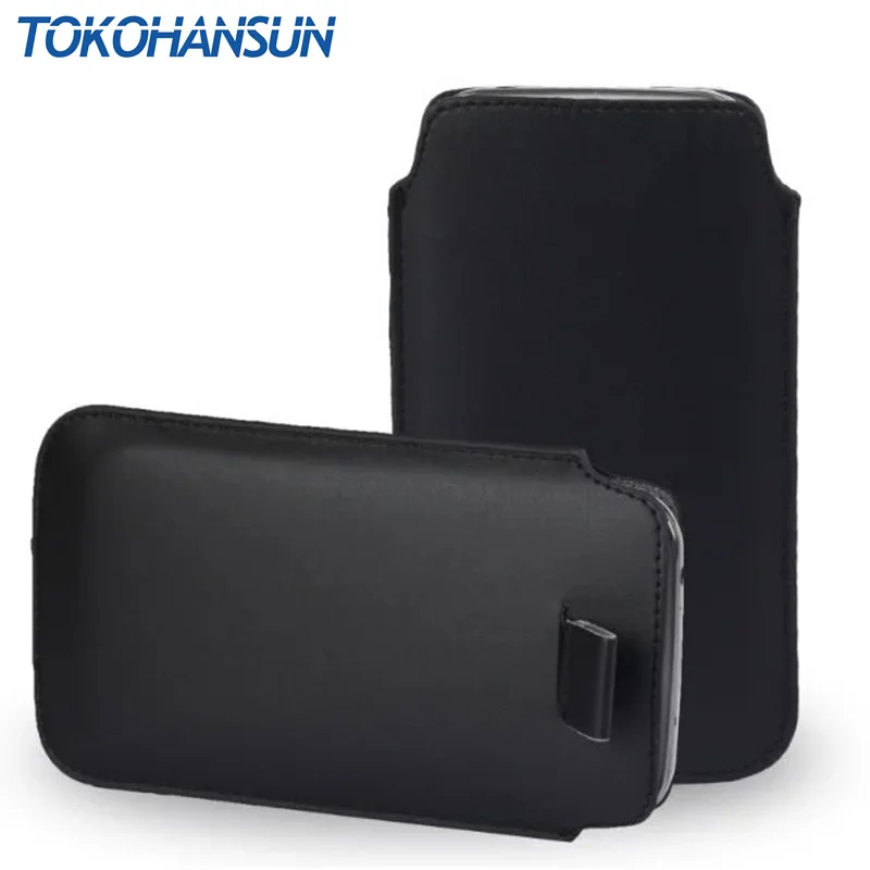 TOKOHANSUN Universal Phone Case For LG PU Leather Pull Tab Sleeve Pouch Bag Cover Cell Phone Cases Bags Shell