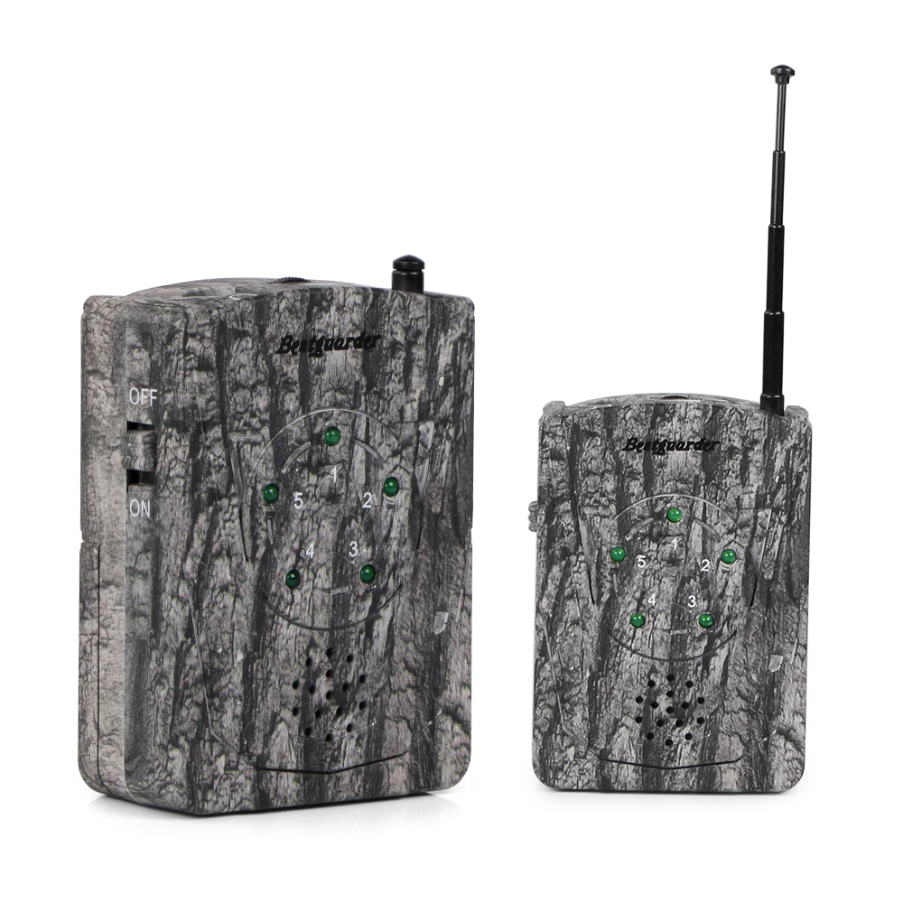 Wireless cordless hunting security alarm system with three alert for hunter to be informed of any animals approaching up to 300m