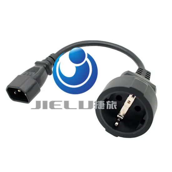 1PCS High Quality  UPS/PDU Power Lead, IEC 320 C14 to CEE 7/7 European Female Schuko Socket Adapter Cable,0.5m