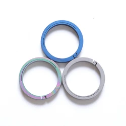 EDC Pure Titanium TC4 Key Chain Key Ring Carabiner Snap Clip Hook Camping Climbing DIY Accessories FW214