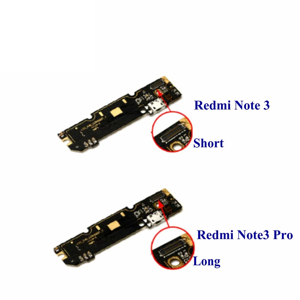 New Microphone Module+USB Charging Port Board Flex Cable Connector Parts For Xiaomi Redmi Note 3 3pro Replacement