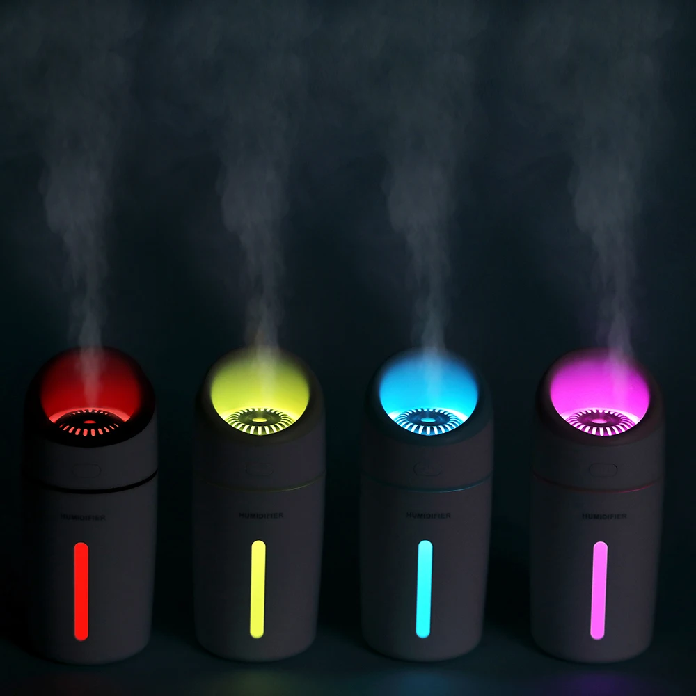 

320ML Ultrasonic Air Humidifier Aroma Diffuser with Colorful LED Night Light for Home Car Mini USB Purifier Mist Maker Fogger