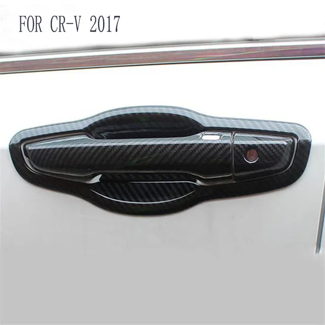 Hot Sale Fit For Honda CRV CR-V 2017 Accessories Carbon Fiber Door Handle 2017 Car Covers Stickers Car Styling