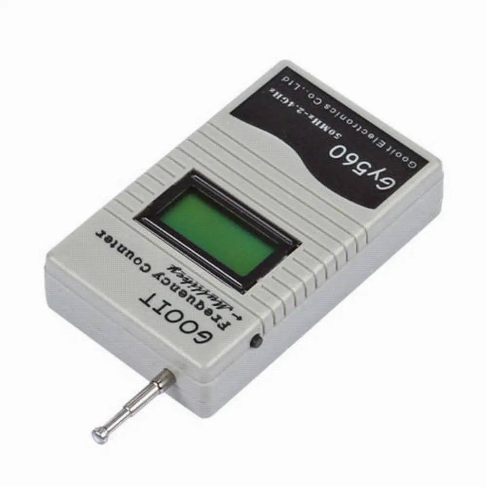 Medidor de frecuencia GY560 para transceptor de Radio bidireccional, pantalla LCD de 7 dígitos con medidor de señal, GSM 50MHz-2,4 GHz