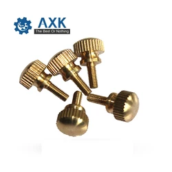 10 шт./5 шт. M3 M4 GB834/DIN464 ручная затяжка латунные винты с накаткой медные поворотные болты с накатанной головкой компьютерный болт винт с накатанной головкой