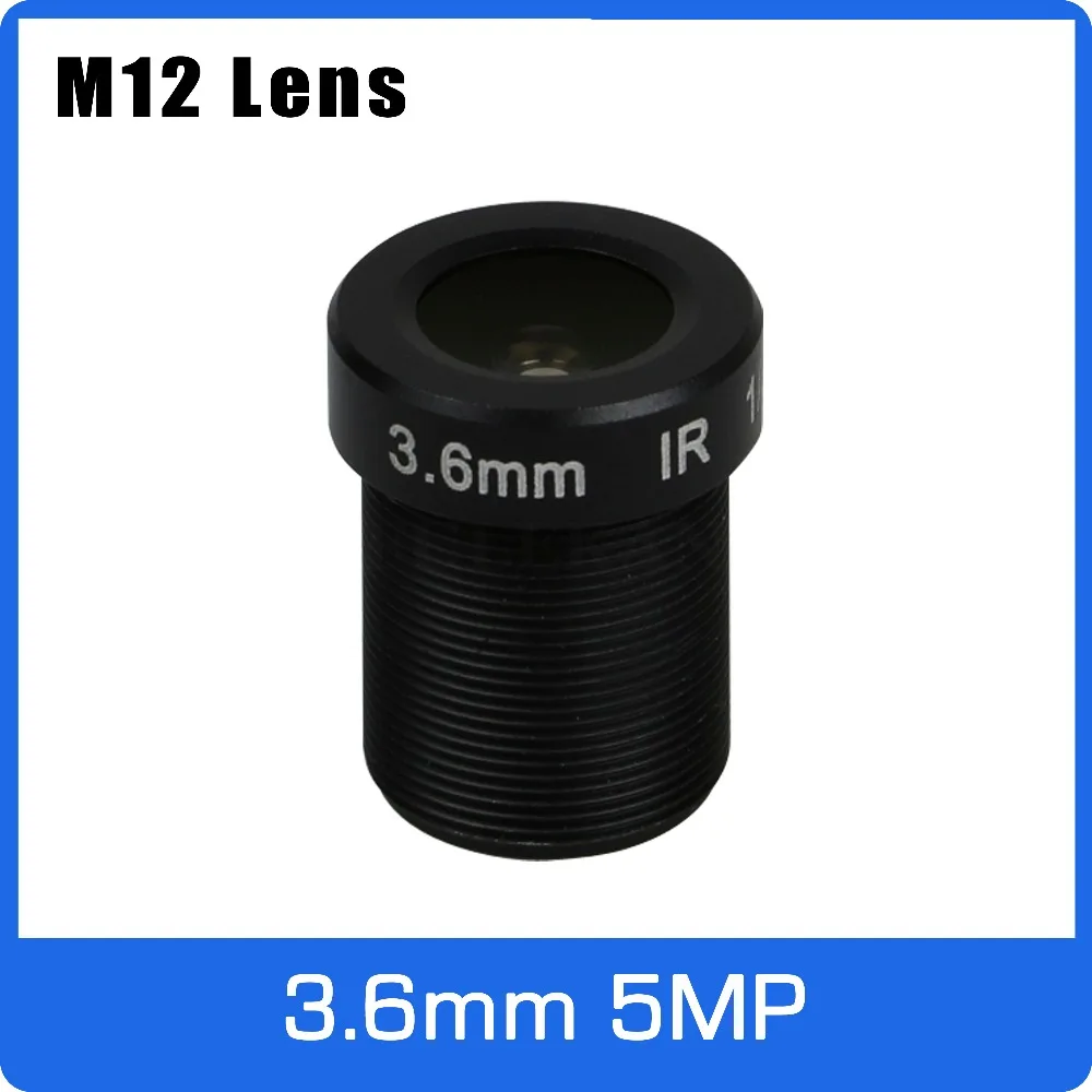 

5Megapixel M12 Fixed 1/2.5 inch 3.6mm 110 Wide Angle CCTV Lens For HD 1080P/4MP/5MP AHD Camera IP Camera Free Shipping