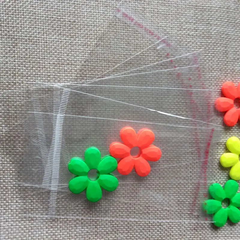 6*12cm 500pcs Clear Resealable Cellophane/BOPP/Poly Bags Transparent Opp plastic storage bag Self Adhesive Seal With hook bag