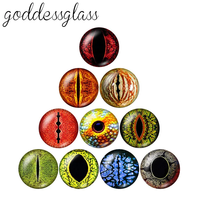 New Colorful Eye pupil 10pcs 12mm/18mm/20mm/25mm Round photo glass cabochon demo flat back Making findings ZB0500