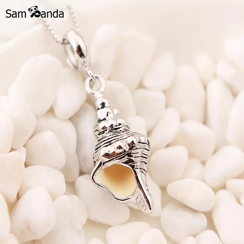 Authentic 100% 925 Sterling Silver Small Conch Bead Charm Beads Fit Pandora  Bracelets For Women DIY Gift Jewelry