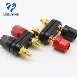 Top Selling Quality Banana plugs Couple Terminals Red Black Connector Amplifier Terminal Binding Post Banana Speaker Plug Jack