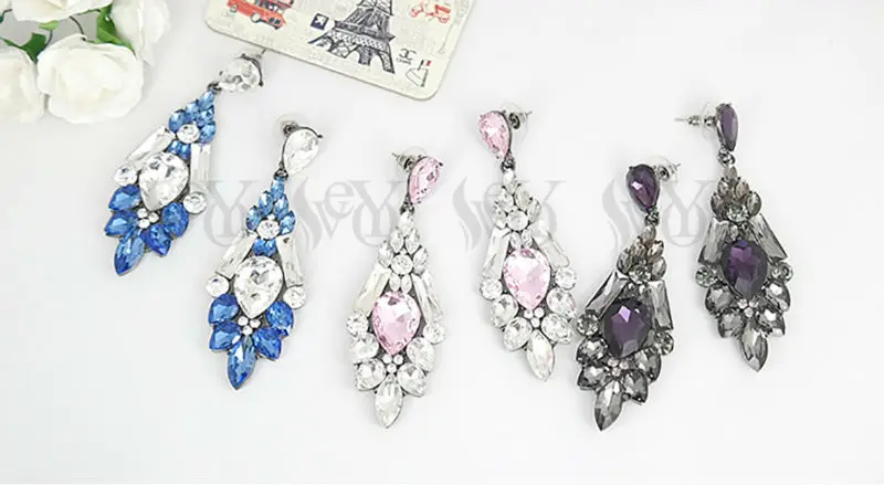 VEYO Crystal Drop Earrings For Woman Luxury Earring Elegant High Quality Brincos Pendientes