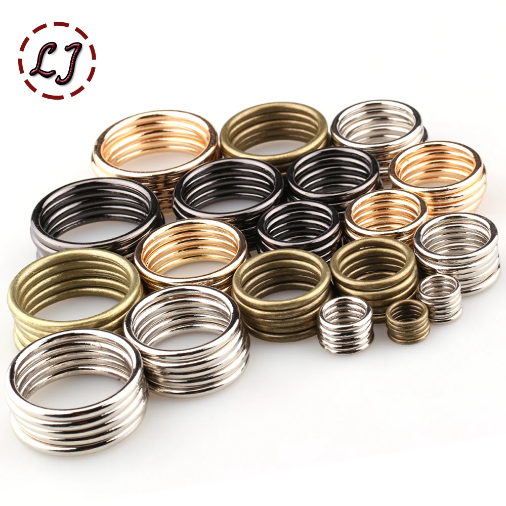 

20pcs/lot 20mm/25mm/30mm black bronze gold silver circle O ring Connection alloy metal shoes bags Belt Buckles DIY accessories