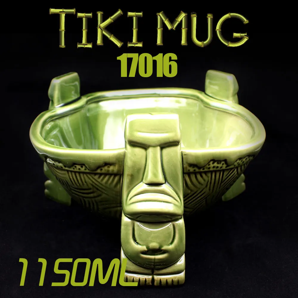 

Big Tiki bowl Cocktail Cup Beer Wine Mug Ceramic Tiki Mugs Art Crafts Creative Hawaii Mugs