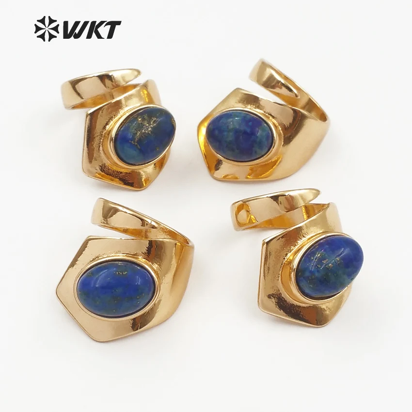 

WT-R309 Sparkly Exquisite Natural Lapis Rings Blue Oval Shape Tiny Stone Rings Women Wedding Bridesmaid Jewelry Rings