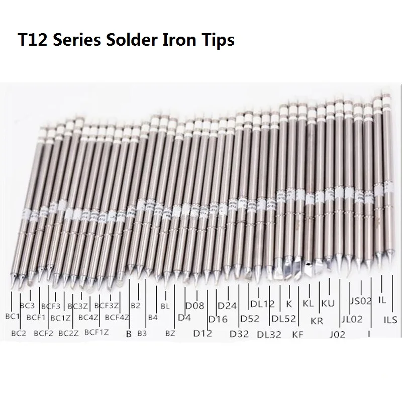 T12 Series Solder Iron Tips T12-BC1 T12-BC2 T12-D52 T12-B for Hakko Soldering Rework Station FX-951 FX-952 Welding Tips Stings