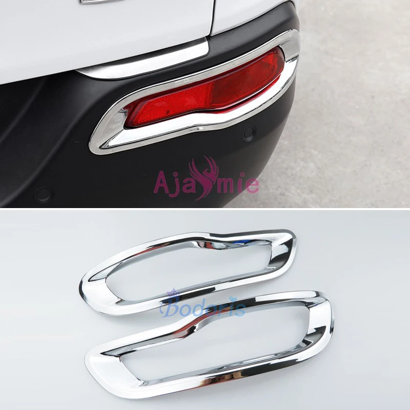 

Door Rear Fog Lamp Cover Light Overlay Trims 2014 2015 2016 2017 ABS Detector Chrome Car Styling For Jeep Cherokee Accessories