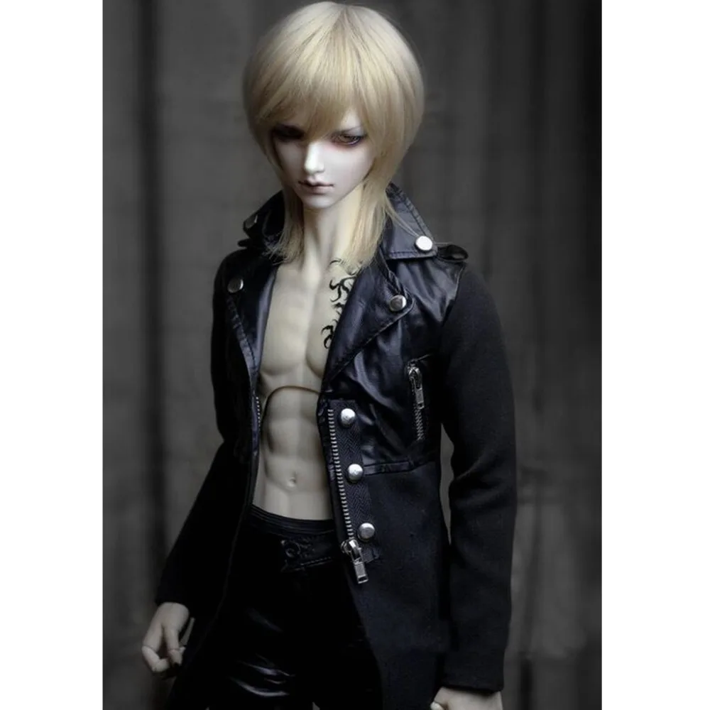 [wamami] 770# Black Rivet Collar Fight Wool Twill Coat 1/4 MSD 1/3 SD DZ AOD BJD Dollfie