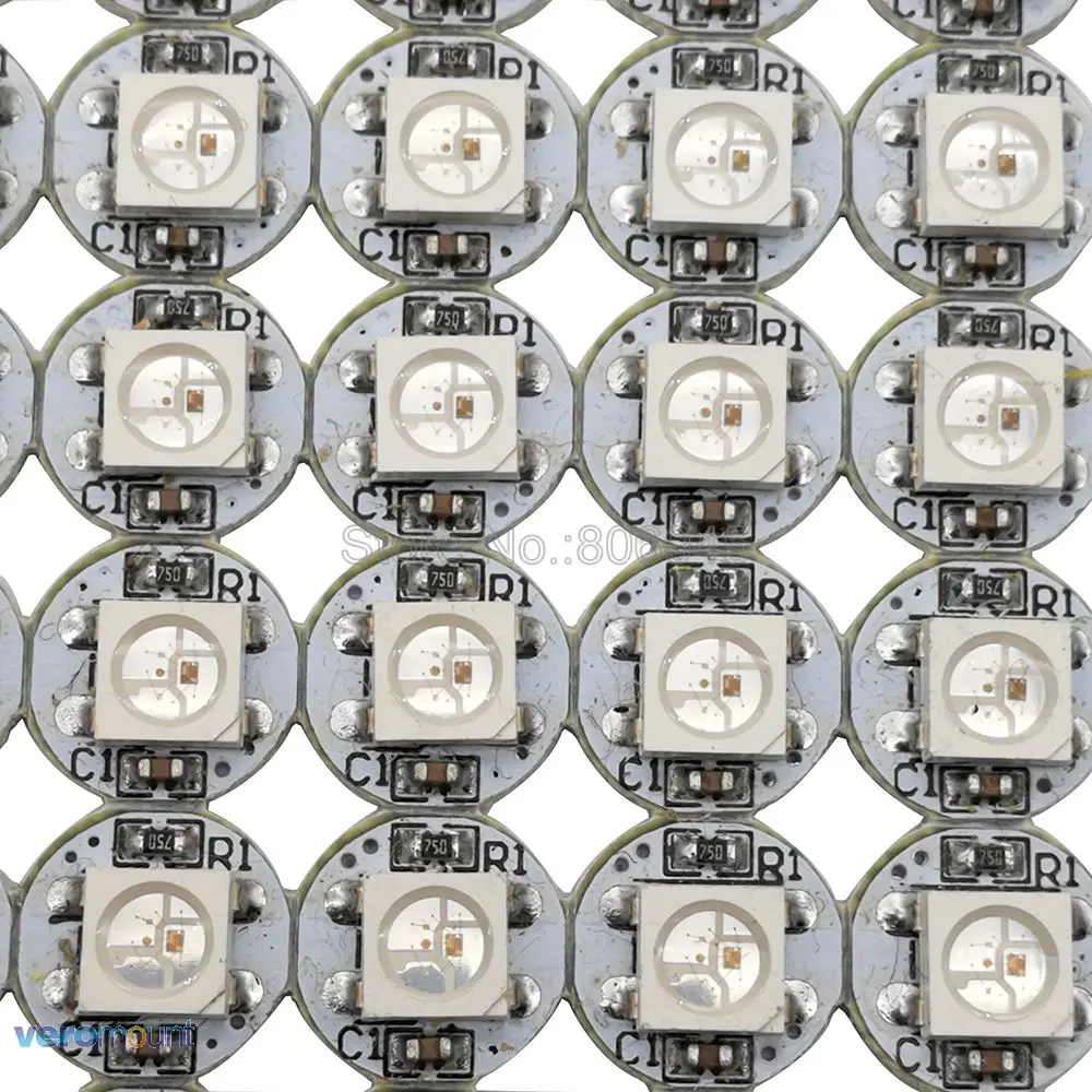 Imagem -05 - Conduziu a Microplaqueta em 10 mm x mm Placa Ws2811 ic 5050 Smd Rgb Led Sk6812 Rgbw Rgbnw Rgbww Pwb Branco Preto Dc5v 501000 Peças Ws2812b