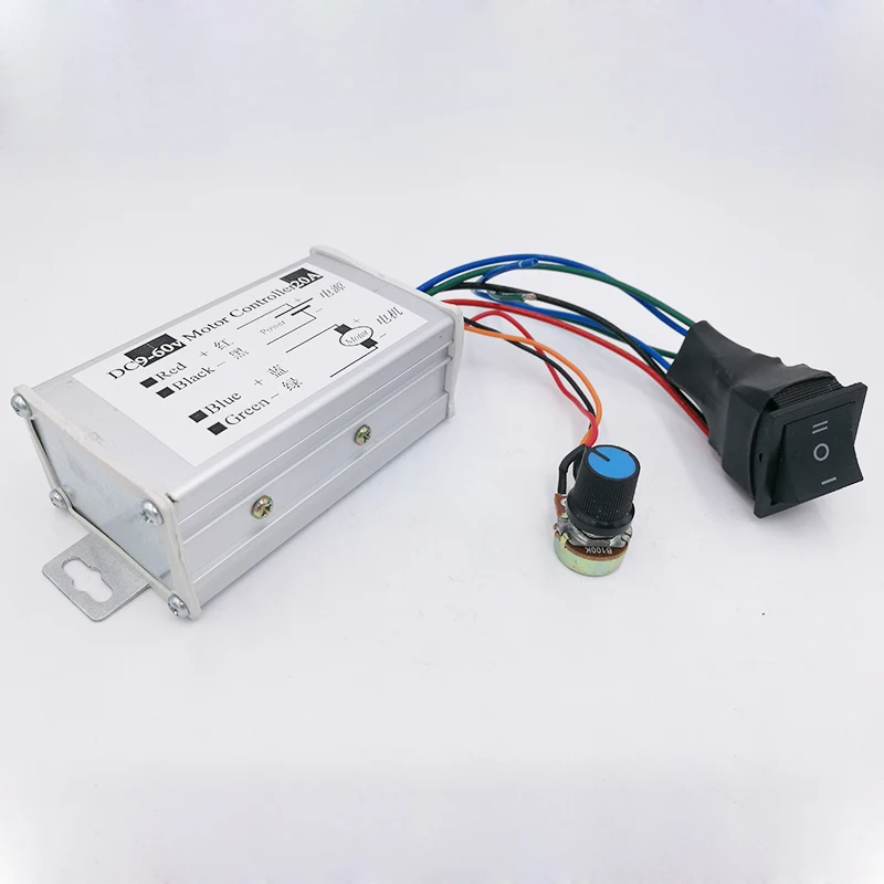 DC motor Speed Controller 20A 9-60V Reversible PWM Control Forward/Reverse Switch