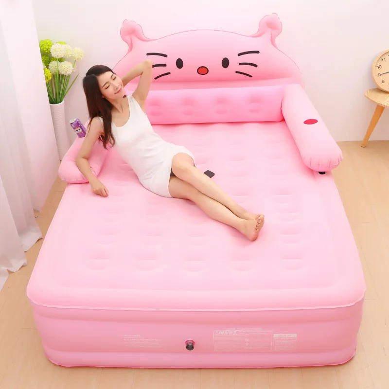 Cartoon Inflatable Bed Air Mattress, Tatami Air Mattress Cushion, Cat Air Bed, Folding Bed, Portable, Outdoor Camping Mat