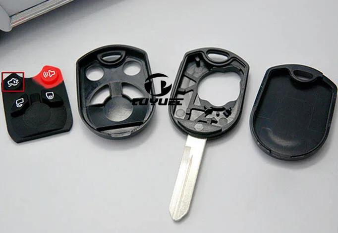 4 BUTTONS KEYLESS REMOTE FOB KEY SHELL FOR FORD EDGE RAPTOR ESCAPE REPLACEMENT CASE