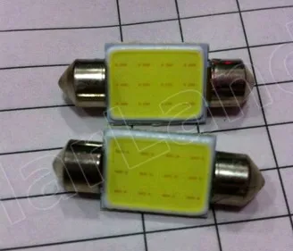 best quality 2 pcs 36mm Festoon COB 0.6W Car LED Bulbs interior Dome F-estoon Lights White 12V