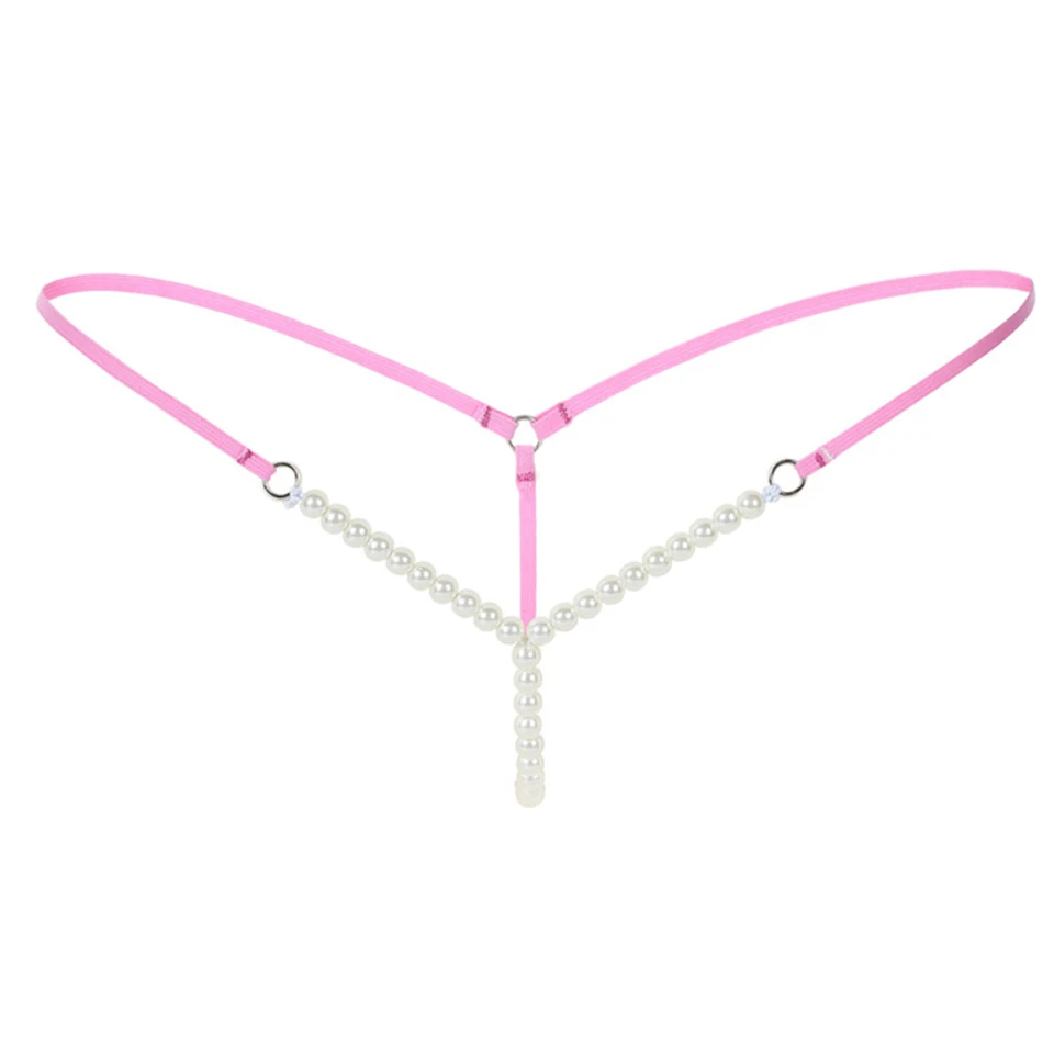 Sexy Women Thongs and G Strings Pearl Lingerie G String Crotchless PantiesThong Ladies Underwear Tanga