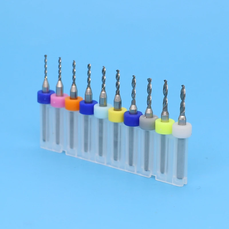 1.1-2.0mm 카바 이드 pcb 드릴 세트 10 pcs 나무 절단 기계 cnc 라우터 금속 드릴 조각 도구
