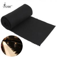 Durable 119 x 14cm Black Soft Piano Key Cover Keyboard Dust Cover