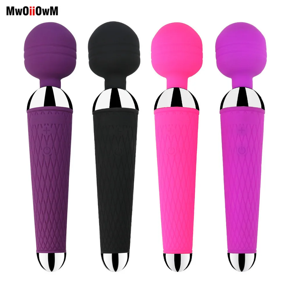 MwOiiOwM USB Rechargeable Microphone G-spot Vibrator Massager Waterproof Dual Vibration Sex Toys for Women Adult Product 4 Color