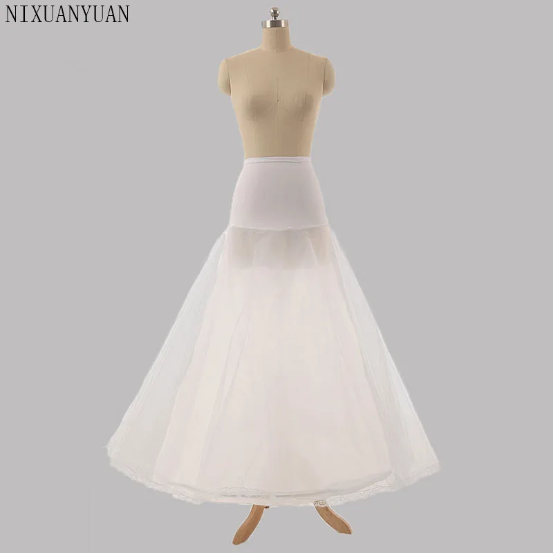 Bridal Slips Wedding Underskirt White Underdress Falda Brautpetticoat Long Crinoline Sottoveste A Line Petticoat Layer