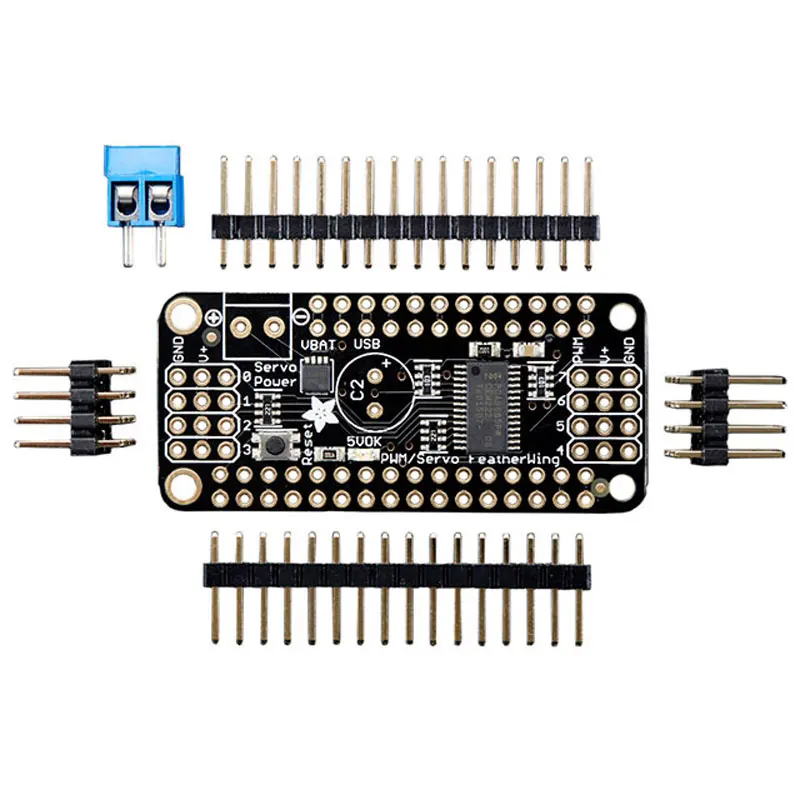 2928 LED Lighting Development Tools 8-Channel PWM or Servo FeatherWing Add-on For All Feather Boards use with PCA9685