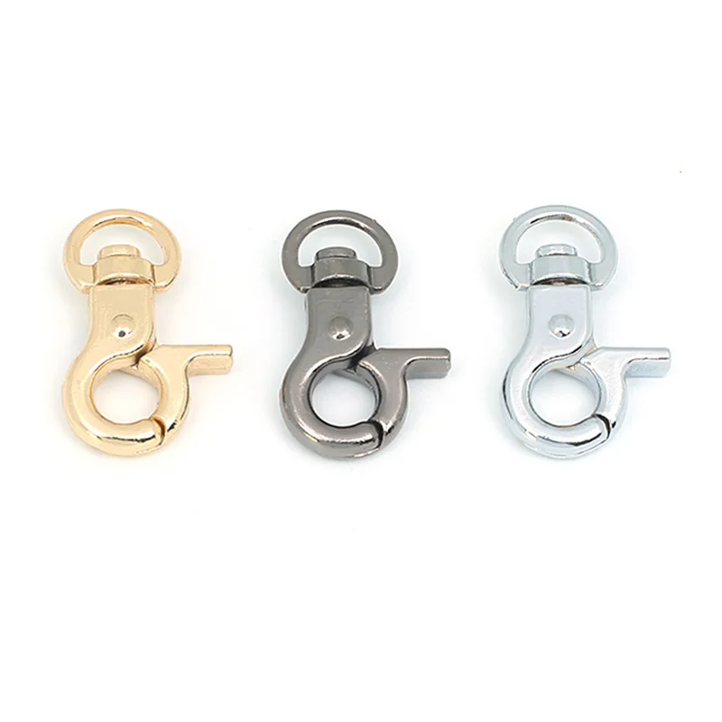 Metal Swivel O-ring Eye Snap Hook Trigger Clasps Clips for Leather Craft Bag Strap Belt Webbing Keychain Small Size