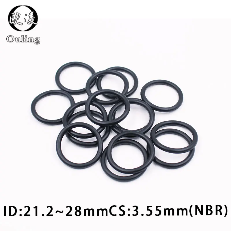 

20PCS/lot Rubber Ring NBR O-Ring Sealing CS3.55mm ID21.2/22.4/23.6/25/25.8/26.5/28mm Nitrile O Ring Seal Oil Ring Gasket Washer