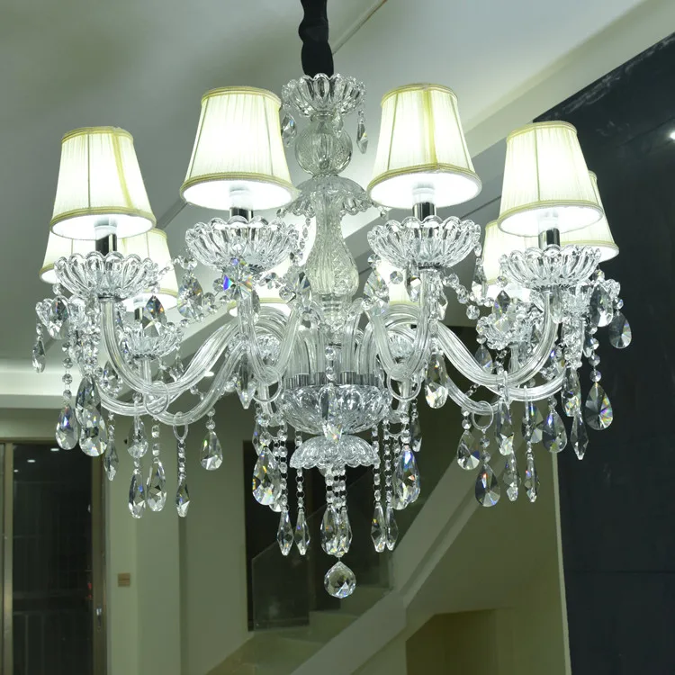 Luxurious Export K9 Clear Crystal Chandelier 6/8/12/15/18 Arms Export Class A K9 Lustres De Cristal Chandelier LED chandelier