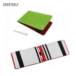 CRESTGOLF Promotion Golf Score Card Holder Popular Easy Carry Golf Gifts Several Colors for Choice Genuine Leather