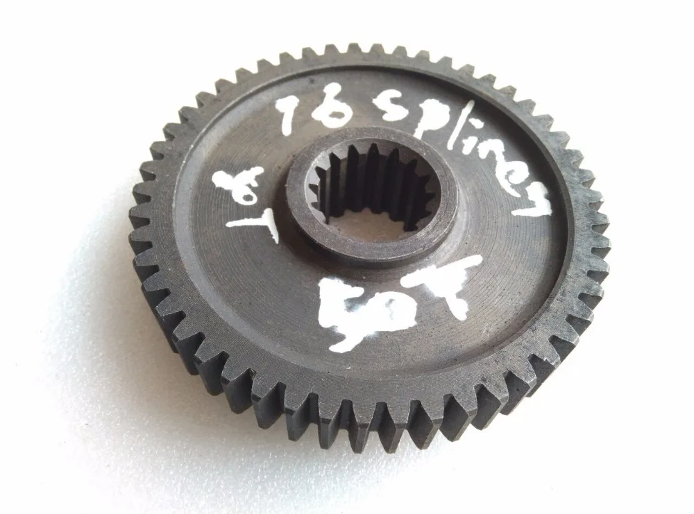 50T gear with 16 splines inside for Shandong Weituo TY254 tractor