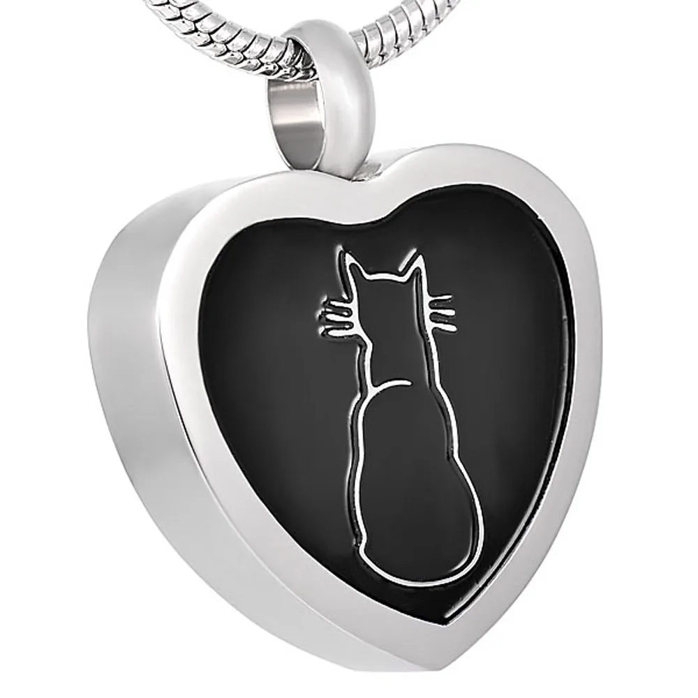 

IJD8091 Wholesale Girls Boys Women Man Top Quality Deft Design Stainless Steel Pet Cat Look Cremation Jewelry Free Shipping