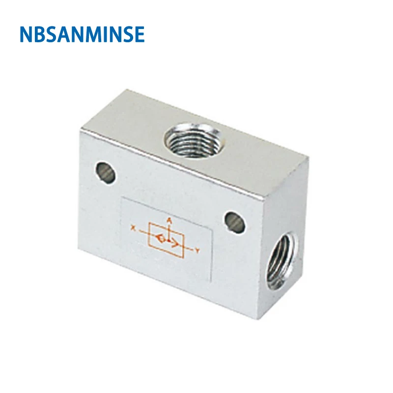 

NBSANMINSE ST G Thread 1/8 1/4 3/8 1/2 3/4 1 Shuttle Valve 0 ~ 1.0 MPa Pneumatic Air Valve Mechanical Valve