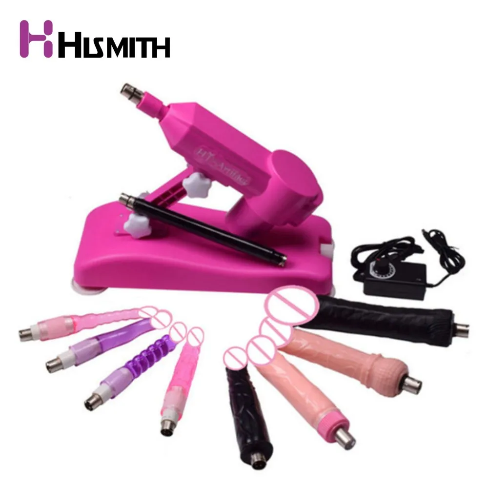 HISMITH New Arrival Automatic Sex Machine Gun with 8 kinds Dildos Attachments Noiseless Sex Love Machines Stronger Power