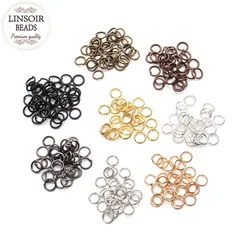50-200pcs/Lot Metal 3/4/5/6/8/20mm Open Jump Rings & Split Rings Gold/Black/Silver/Bronze Color Connectors for Jewelry Making