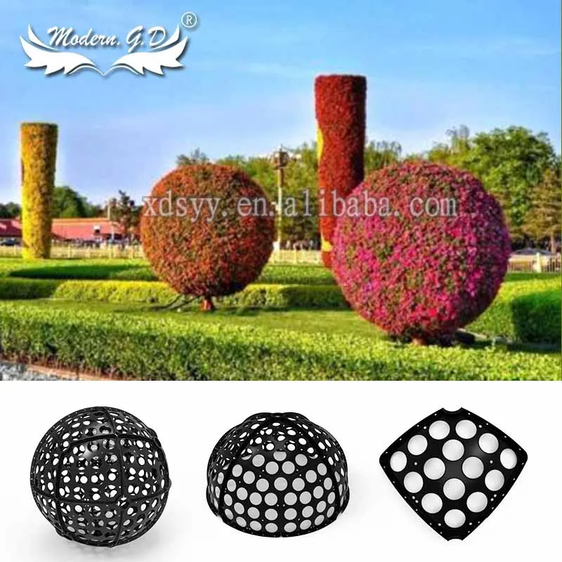 Good quality plastic landscaping flower ball planter decoration