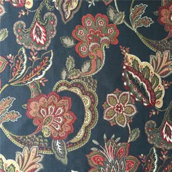 Classic American Style Paisley Jacquard Woven Interior Upholstery Cloth Sofa Furniture Fabrics 140cm Width Sell by meters