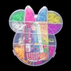 Animal Bear Boxed Rubber Loom Bands Barcelets Set Kids Girls Diy Gift Bracelets Rubber Bands to Weave Bracelets Tool for Women